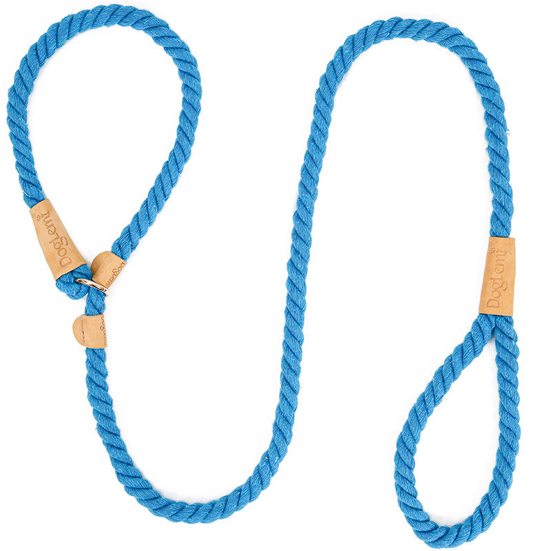 INS Multi-Color Cotton Rope Collar & Leash
