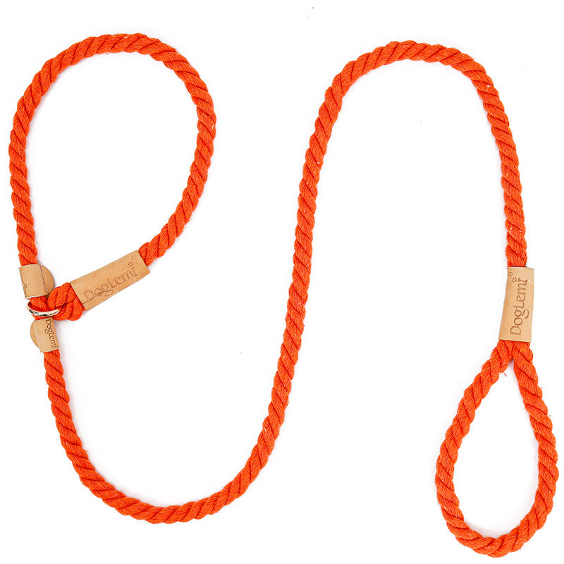 INS Multi-Color Cotton Rope Collar & Leash