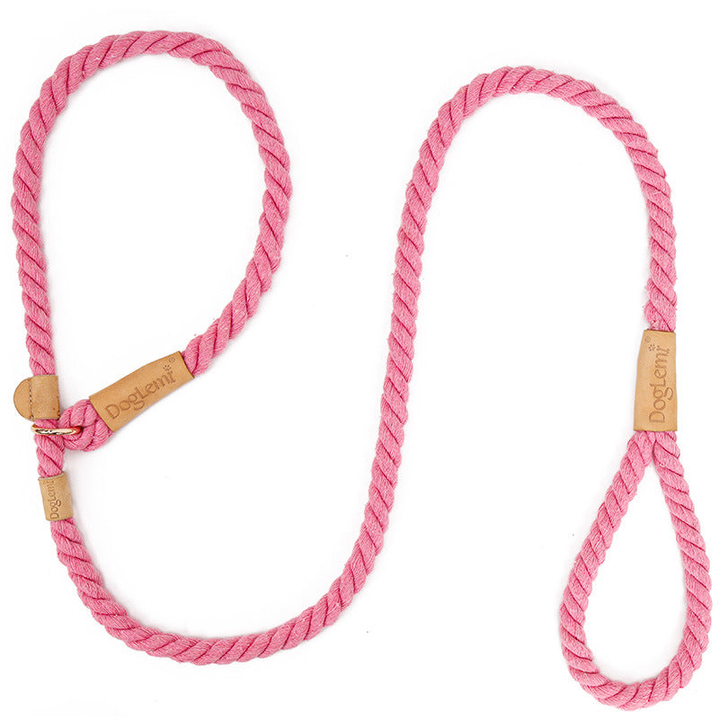 INS Multi-Color Cotton Rope Collar & Leash