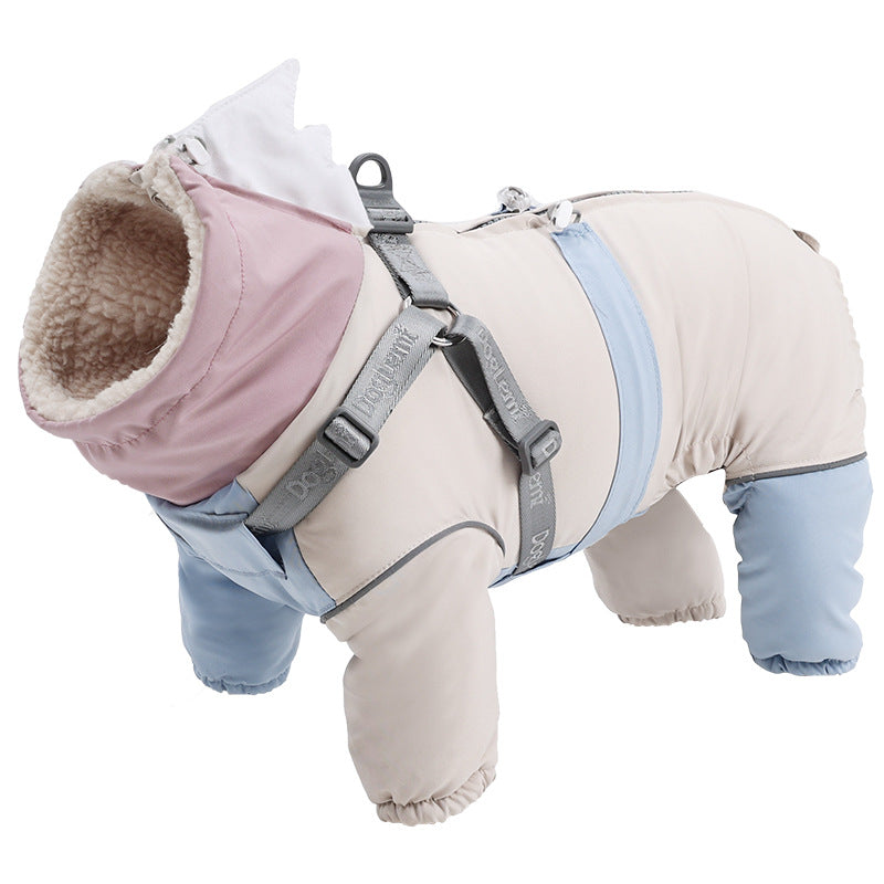 Winter Shark 4-Leg Warm Leash-Friendly Dog Coat