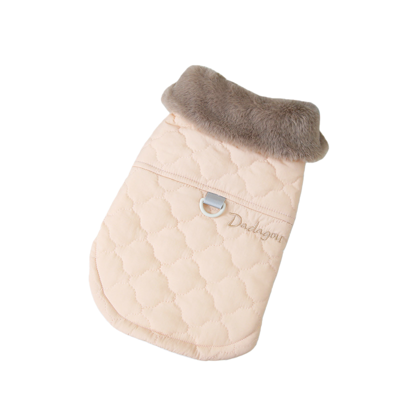 Faux Fur Collar Two-Leg Pet Coat