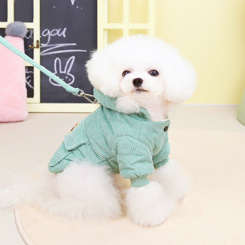 Corduroy Two-Leg Pet Coat