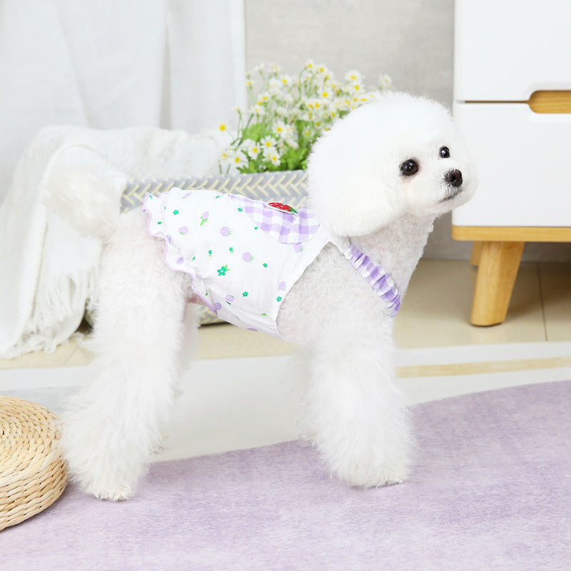 Strawberry Gingham Pet Sundress