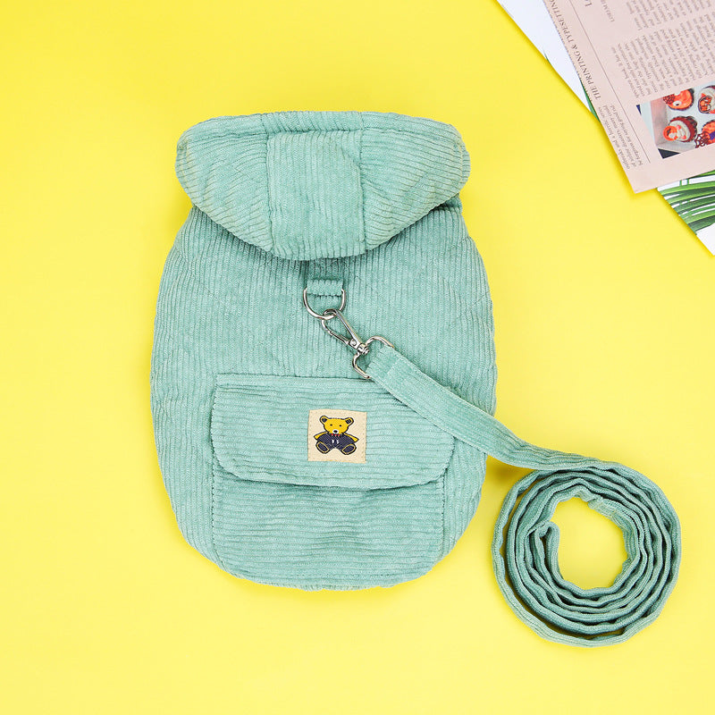 Corduroy Two-Leg Pet Coat