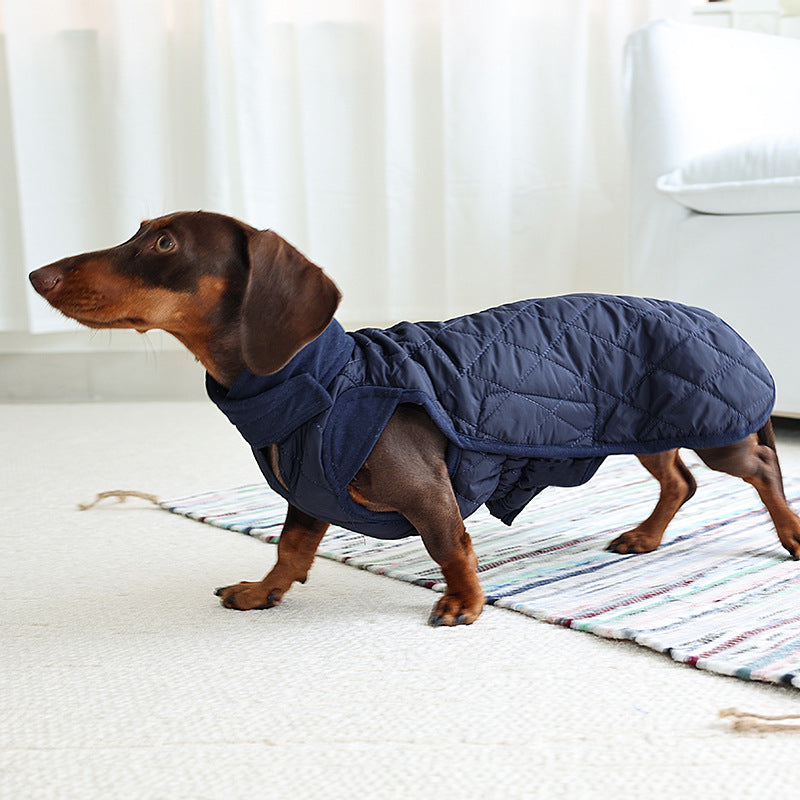 Warm Short-Leg 2-Leg Hooded Dog Coat