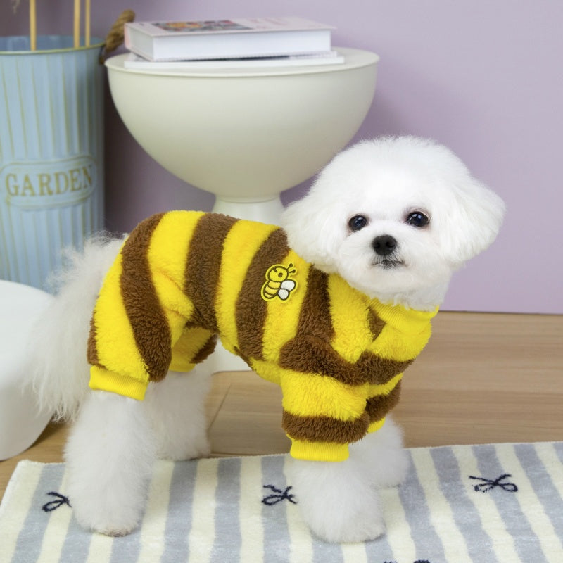 Bee Cartoon Four-Legged Pet Jumpsuit