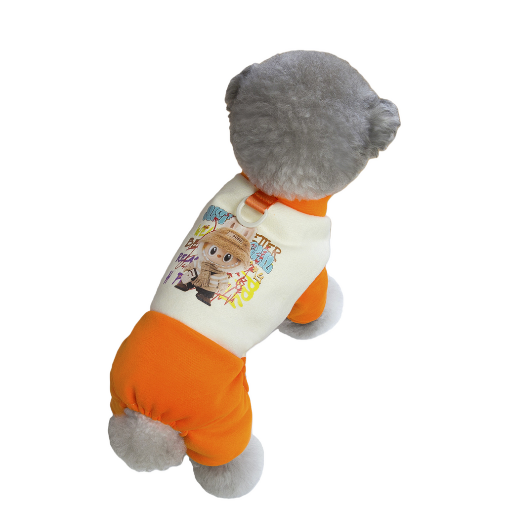 Color Block Four-Leg Pet Hoodie