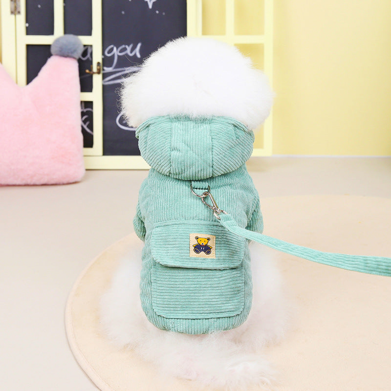 Corduroy Two-Leg Pet Coat