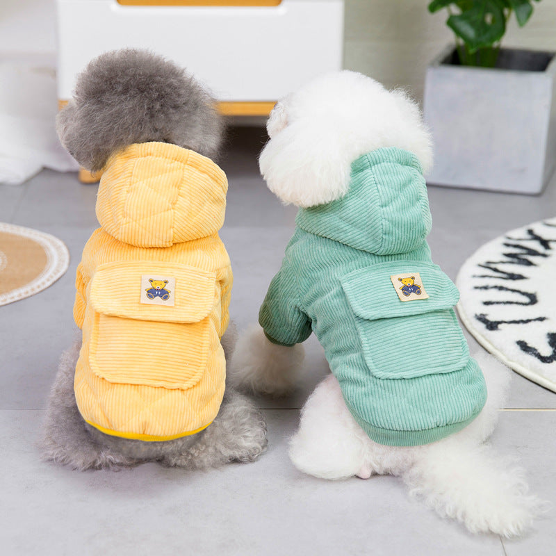 Corduroy Two-Leg Pet Coat