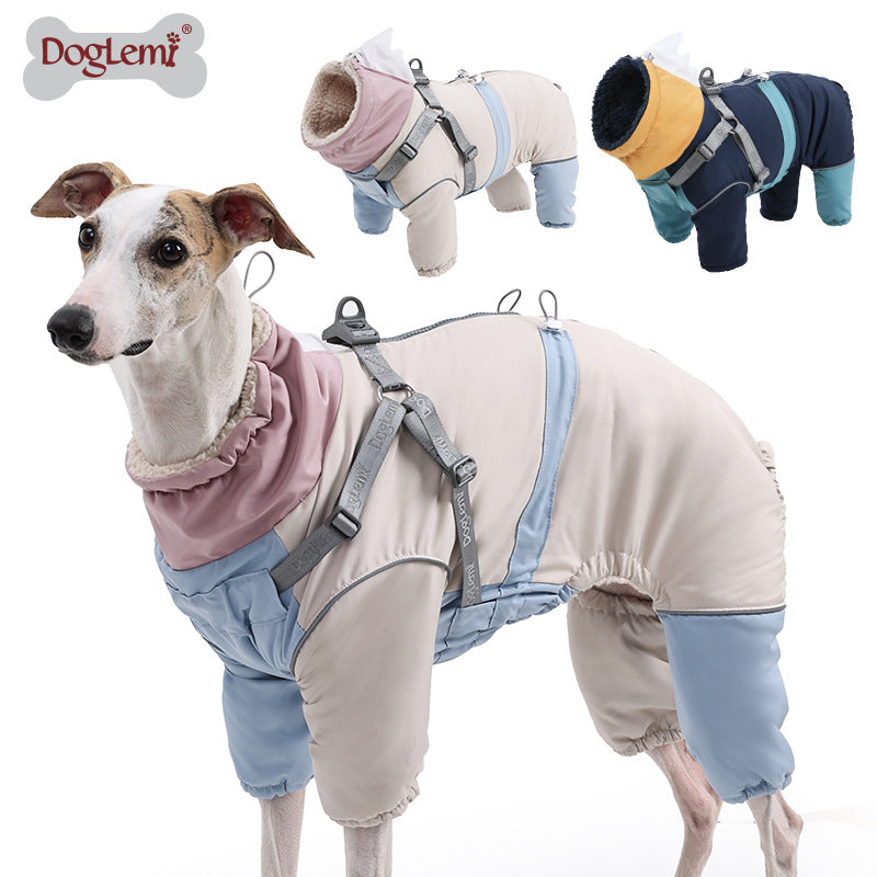 Winter Shark 4-Leg Warm Leash-Friendly Dog Coat