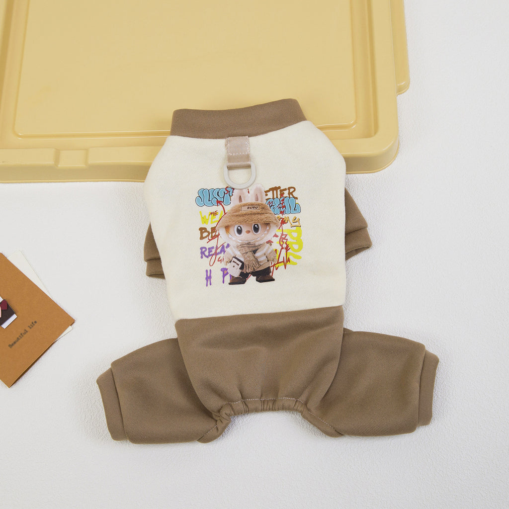 Color Block Four-Leg Pet Hoodie