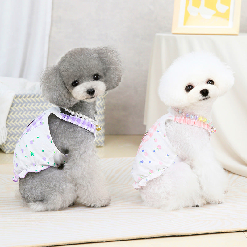 Strawberry Gingham Pet Sundress