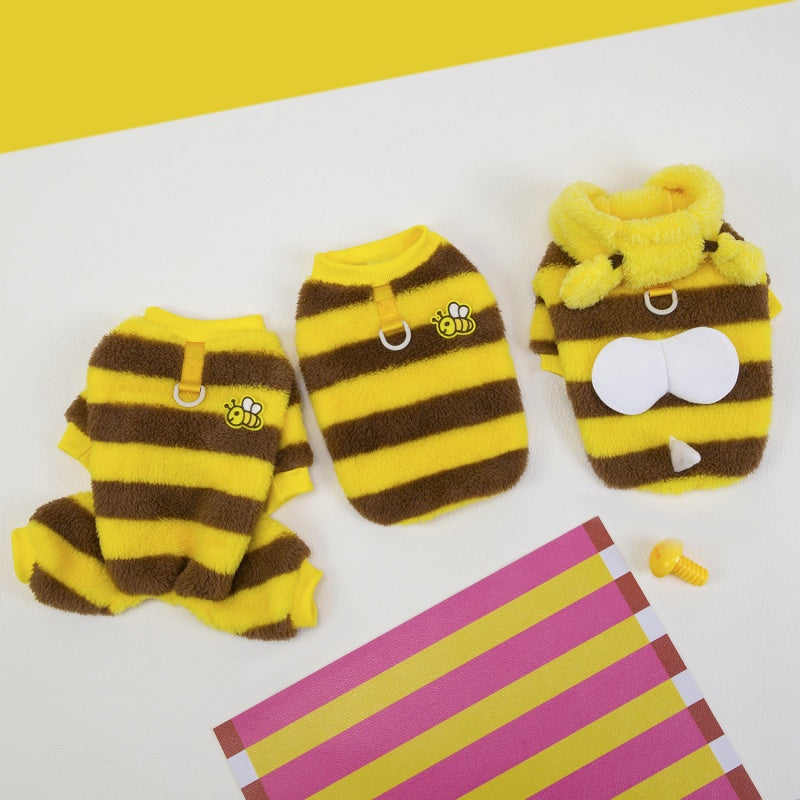 Bee Cartoon Four-Legged Pet Jumpsuit