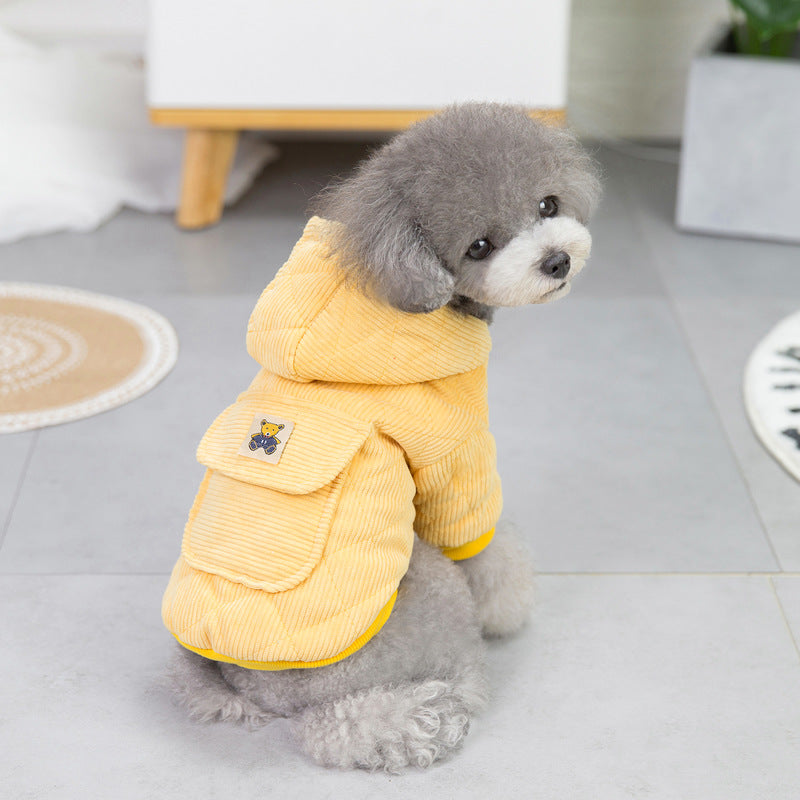 Corduroy Two-Leg Pet Coat