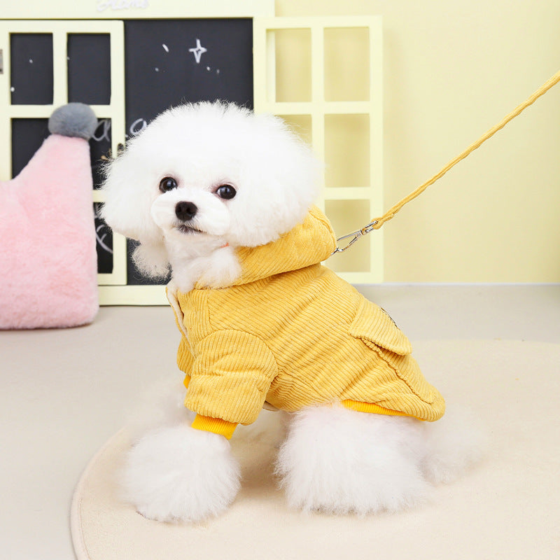 Corduroy Two-Leg Pet Coat