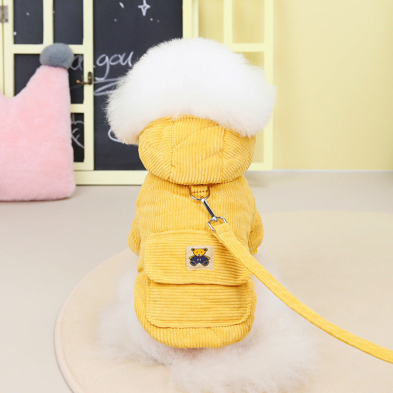 Corduroy Two-Leg Pet Coat