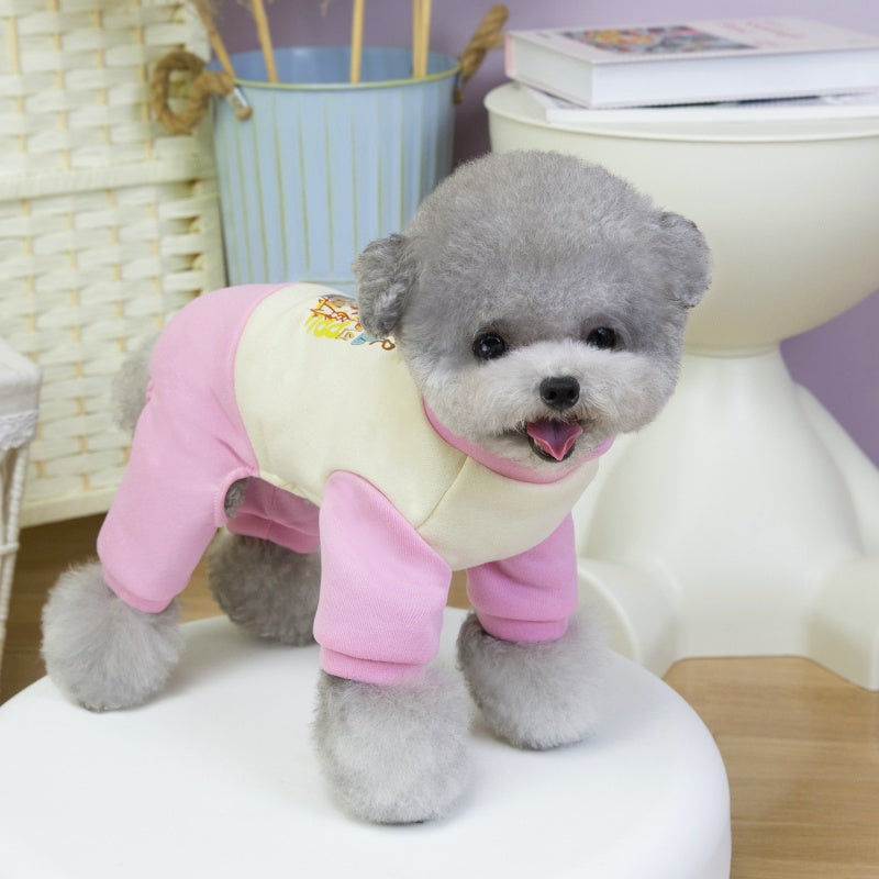 Color Block Four-Leg Pet Hoodie