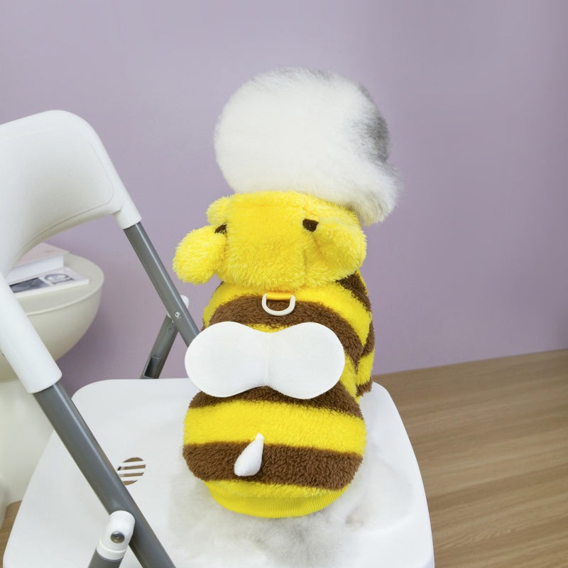 Bee Cartoon Four-Legged Pet Jumpsuit