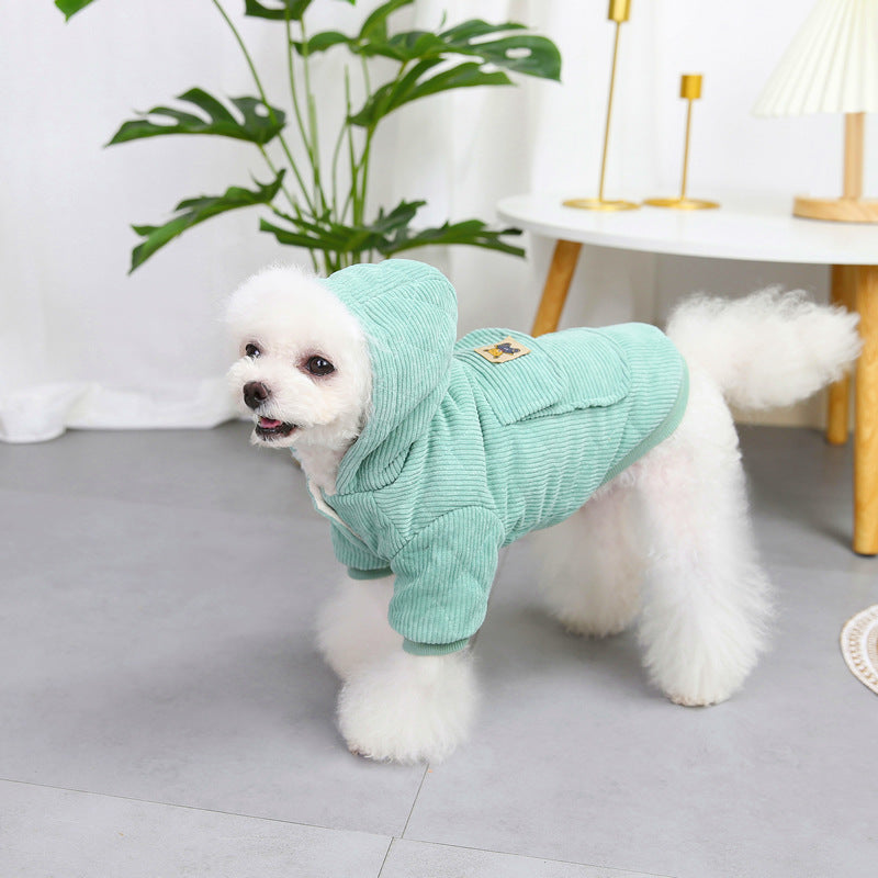 Corduroy Two-Leg Pet Coat