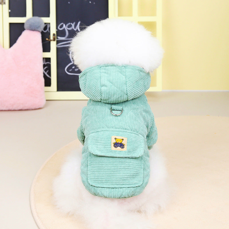 Corduroy Two-Leg Pet Coat